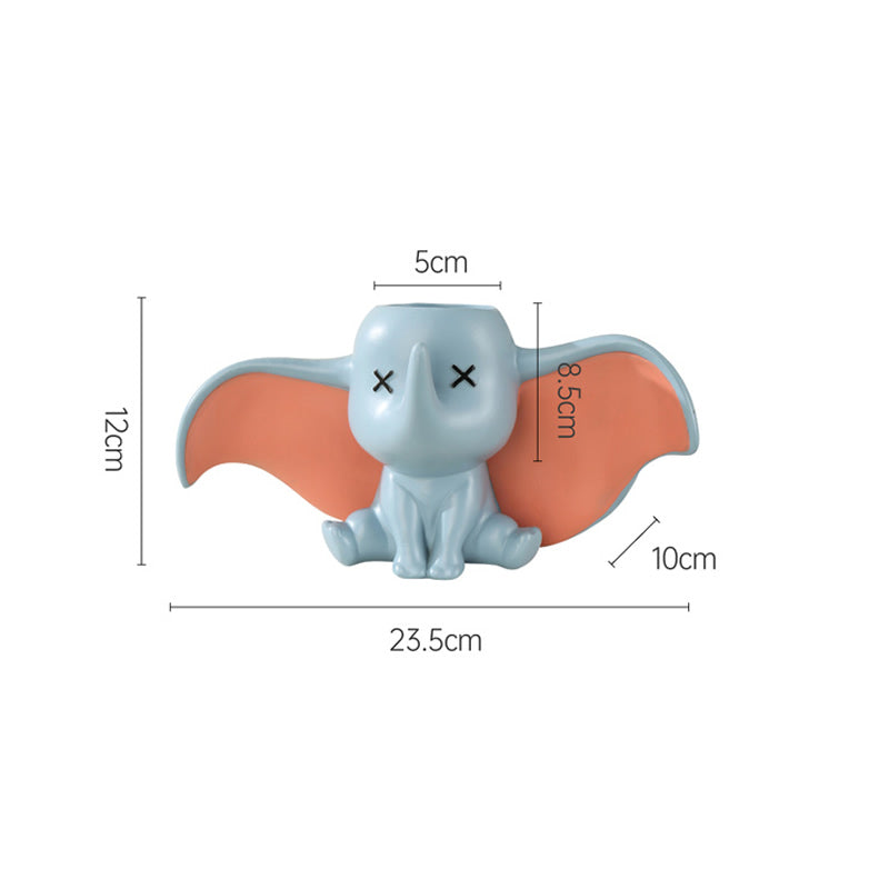 Elephant - Resin Pen Holder, Cute Animal Office Desk Organizer