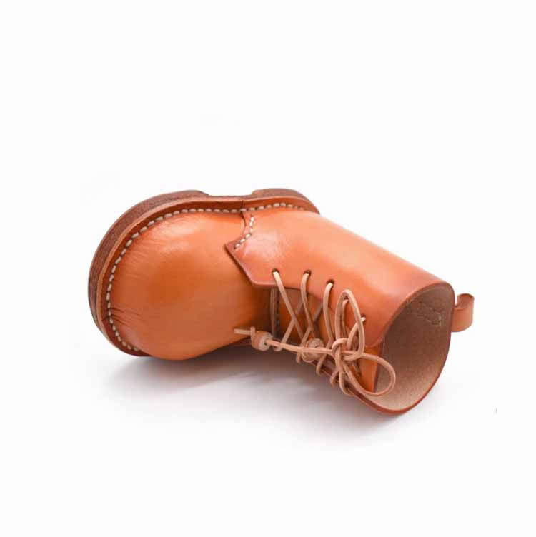 Cowhide Leather Boot - Shaped Pen Holder, Unique Desk Organizer