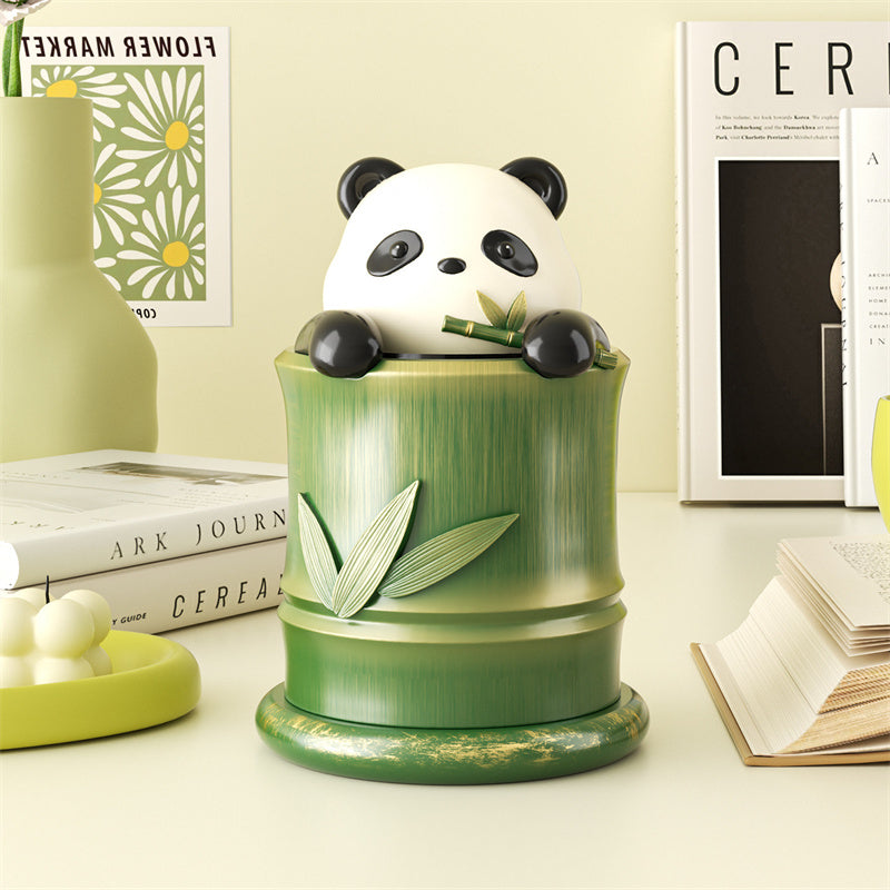 Cute Panda Imitation Bamboo Toothpick Holder,Cartoon Animal Cotton Swab Holder