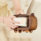 Charming Black Walnut Cat Facial Tissue Box Holder -  for Home,Office Organizer