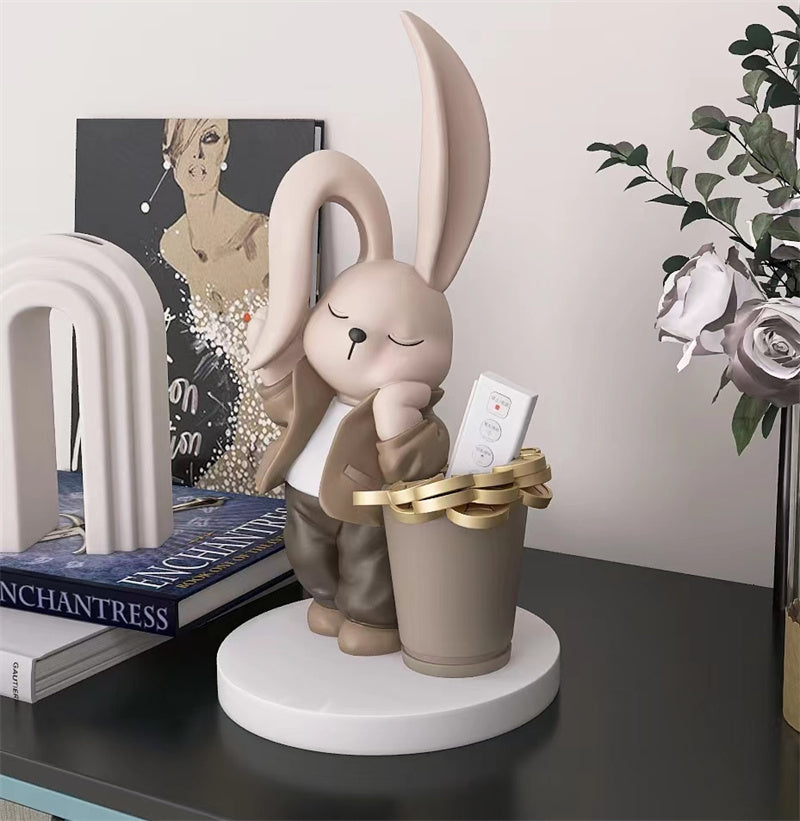Adorable Bunny-Shaped Resin Pen Holder – Cute Desk Organizer for Pens, Pencils & Stationery