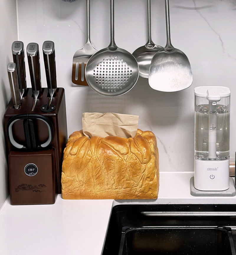 Bread - Shaped Tissue Box , Decorative Food - Themed Tissue Holder