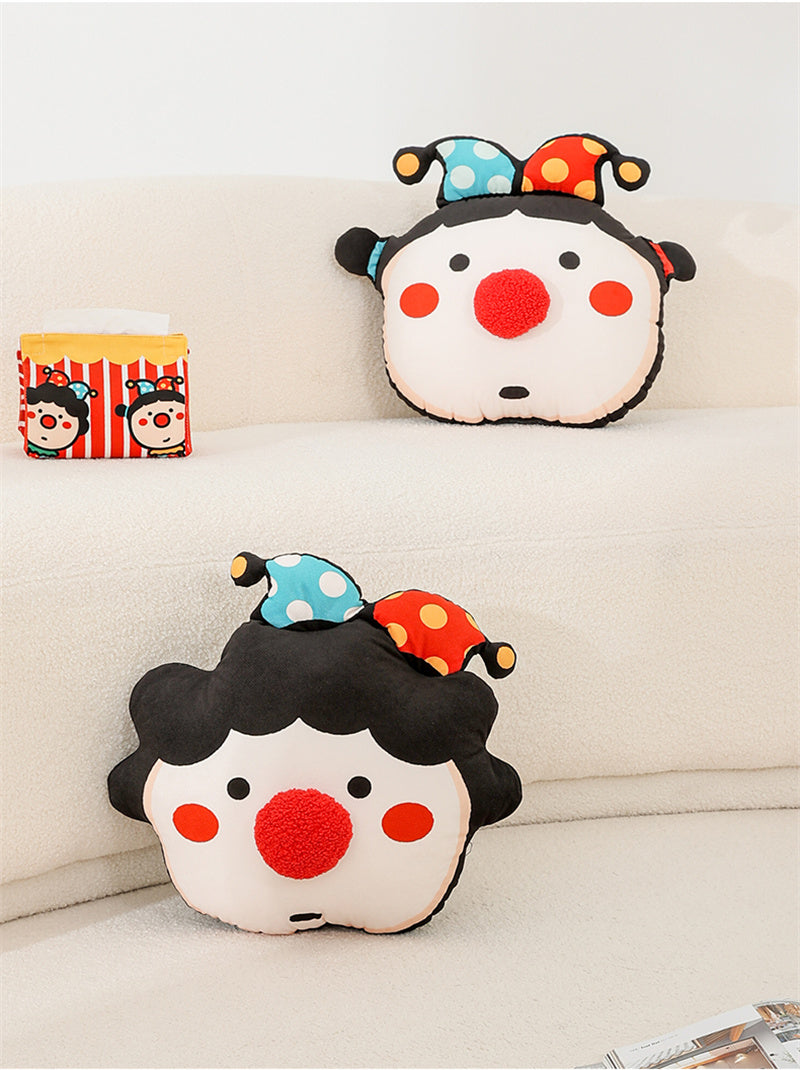 Cartoon boy and girl plush pillows, cute decorative cushions and backrests