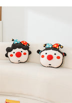 Cartoon boy and girl plush pillows, cute decorative cushions and backrests