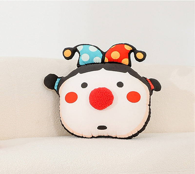 Cartoon boy and girl plush pillows, cute decorative cushions and backrests