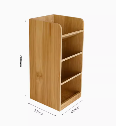 Premium Walnut Wood Desk Organizer & Pen Holder - Stylish Office & Home Storage Solution