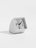 Concrete Desk Clock, Modern Geometric Table Clock with Unique 3D Number Design