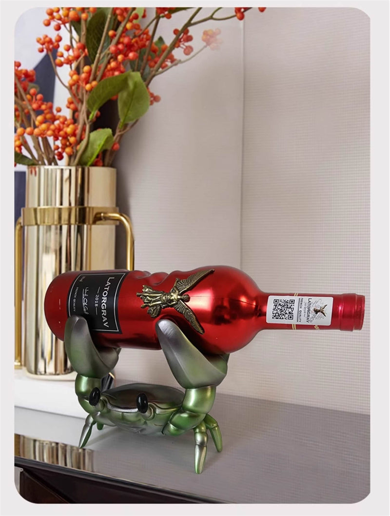 Cute Crab Wine Bottle Holder, Novelty Animal - Shaped Wine Rack for Home Bar