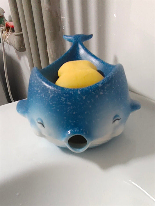 Cute Dolphin - Shaped Ceramic Soap Dish, Ocean - Themed Bathroom Soap Holder