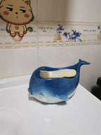 Cute Dolphin - Shaped Ceramic Soap Dish, Ocean - Themed Bathroom Soap Holder
