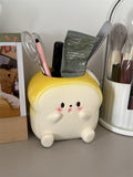 Cute Toast - Shaped Desk Pen Holder, Kawaii Office & School Organizer