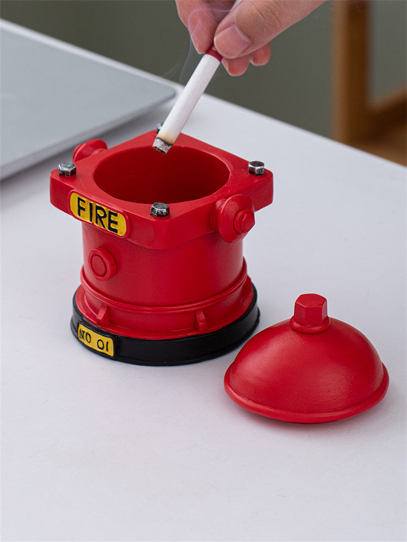 Fire Hydrant - Shaped Resin Ashtray, Creative Fire - Themed Cigarette Ashtray