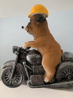 Novelty Dog Riding Motorcycle Ashtray, Creative Resin Cigarette Ash Holder