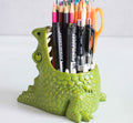 Cute Dinosaur Desk Organizer - Pen Holder, Storage & Succulent Planter