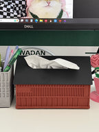 Modern Concrete House Tissue Box – Unique Cement Home Decor Tissue Holder