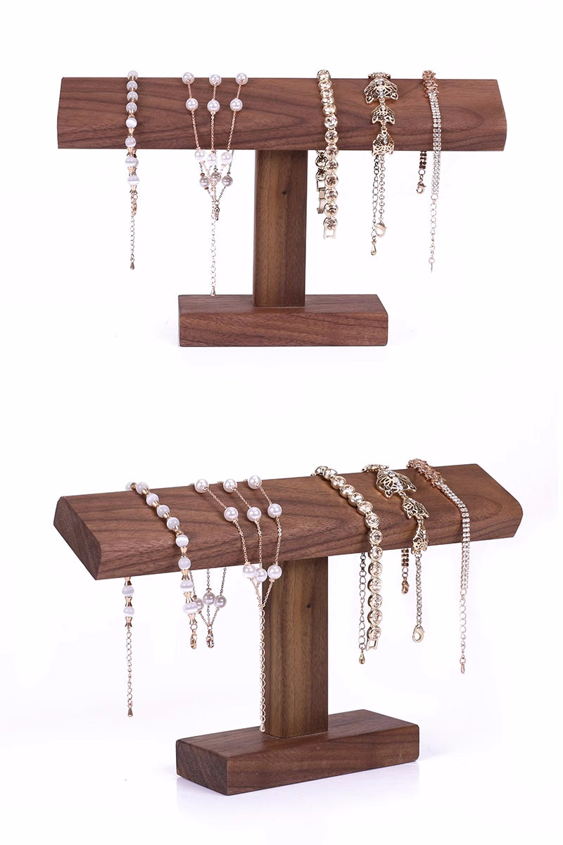 Wooden Watch Display Stand, T - Bar Watch Holder for Bracelet and Watch Organization