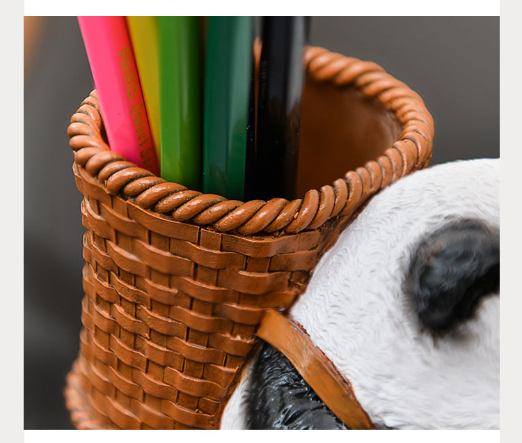 Whimsical Panda Pen Cup – Cute Animal Desktop Organizer for Study or Workspace
