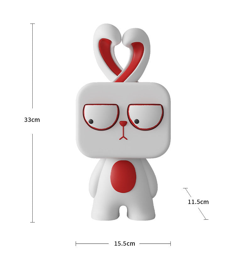 Whimsical Resin Animal Figurine Set - Modern Art Bear & Rabbit Desktop Decor