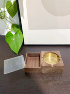Wooden Cigarette Case with Ashtray, 2 - in - 1 Smoking Accessory Organizer