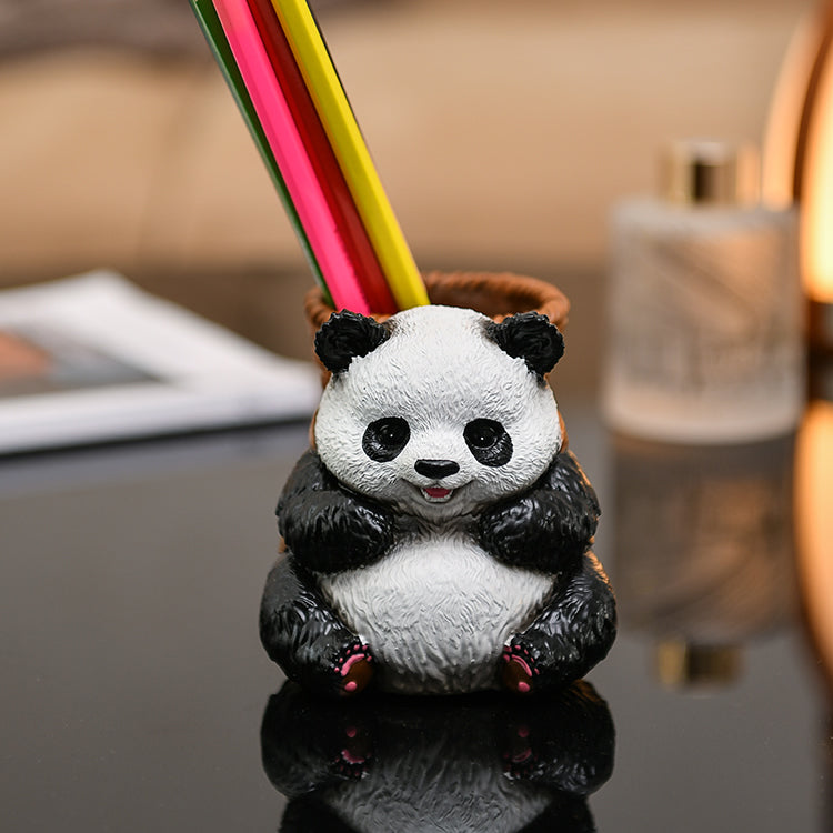 Whimsical Panda Pen Cup – Cute Animal Desktop Organizer for Study or Workspace