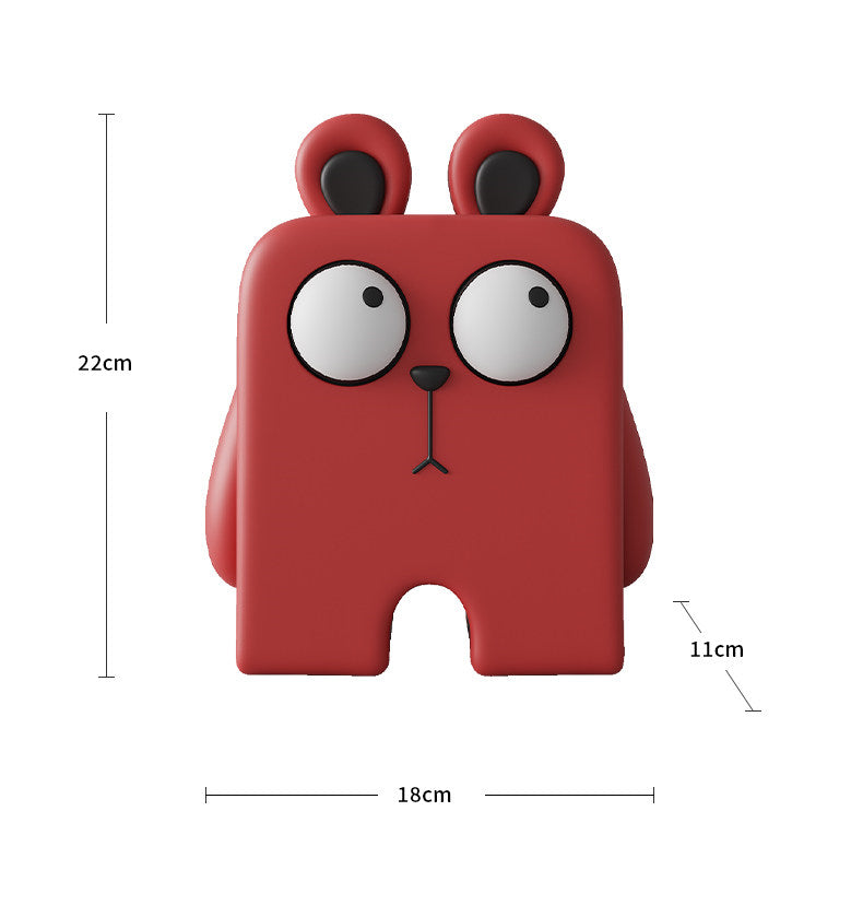 Whimsical Resin Animal Figurine Set - Modern Art Bear & Rabbit Desktop Decor