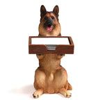 Resin Wolfdog Desk Decor Figurine ,Office Business Card Holder