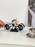Motorcycle - Shaped Flip - Clock, Unique Decorative Timepiece