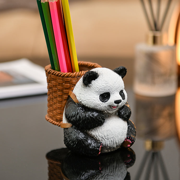 Whimsical Panda Pen Cup – Cute Animal Desktop Organizer for Study or Workspace