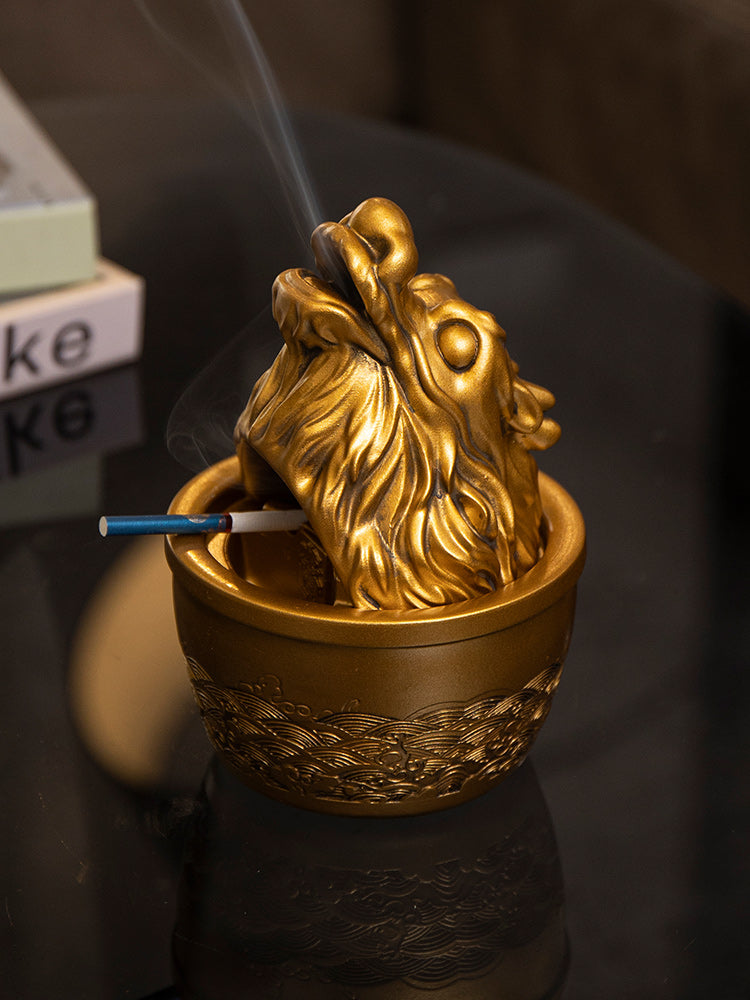 Mythical Creature - Shaped Ashtray, Decorative Smoking Accessory for Desk