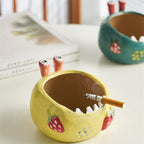Cartoon Monster - Shaped Ceramic Ashtray, Cute Decorative Cigarette Ashtray