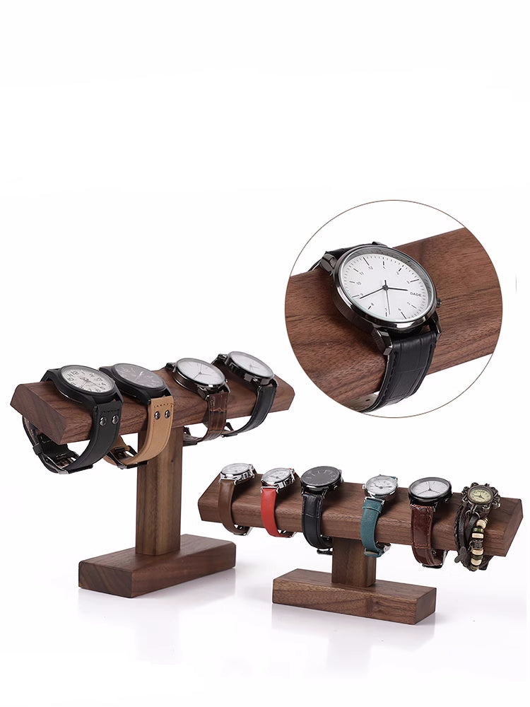 Wooden Watch Display Stand, T - Bar Watch Holder for Bracelet and Watch Organization