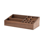 Wooden Makeup and Skincare Organizer, Multi - Compartment Desk Tidy for Beauty Products