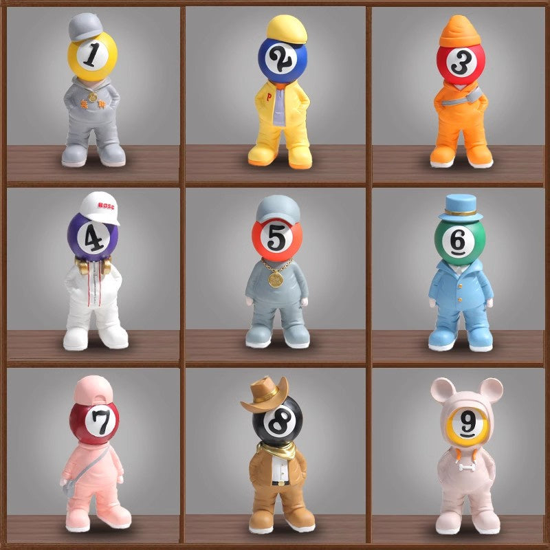 Billiard - Themed Resin Figurines , Alternative Home Decor Ideas, Personalized Gifts