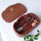 Bear - Shaped Sabili Wood Storage Box, Multi - Use Organizer for Jewelry, Tableware, and Small Items
