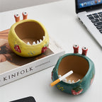 Cartoon Monster - Shaped Ceramic Ashtray, Cute Decorative Cigarette Ashtray