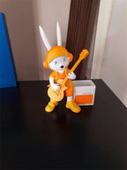 Rock Rabbit Figurine Pen Holder, Cute Desk Decor for Home,Office