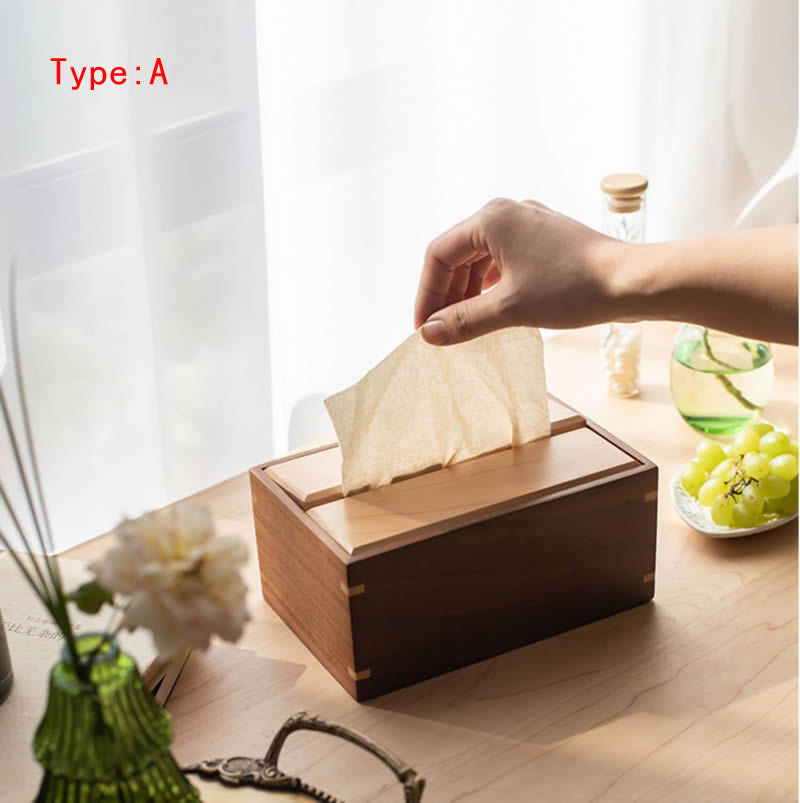 Modern Wood Tissue Box,for Living Room, Bedroom & Office
