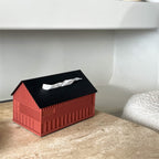 Modern Concrete House Tissue Box – Unique Cement Home Decor Tissue Holder