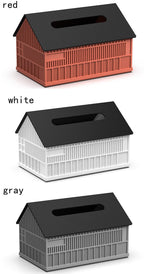 Modern Concrete House Tissue Box – Unique Cement Home Decor Tissue Holder