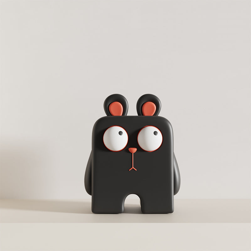 Whimsical Resin Animal Figurine Set - Modern Art Bear & Rabbit Desktop Decor