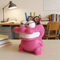 Angry Pink Crocodile Pencil Holder – Fun & Quirky Desk Organizer with Big Eyes
