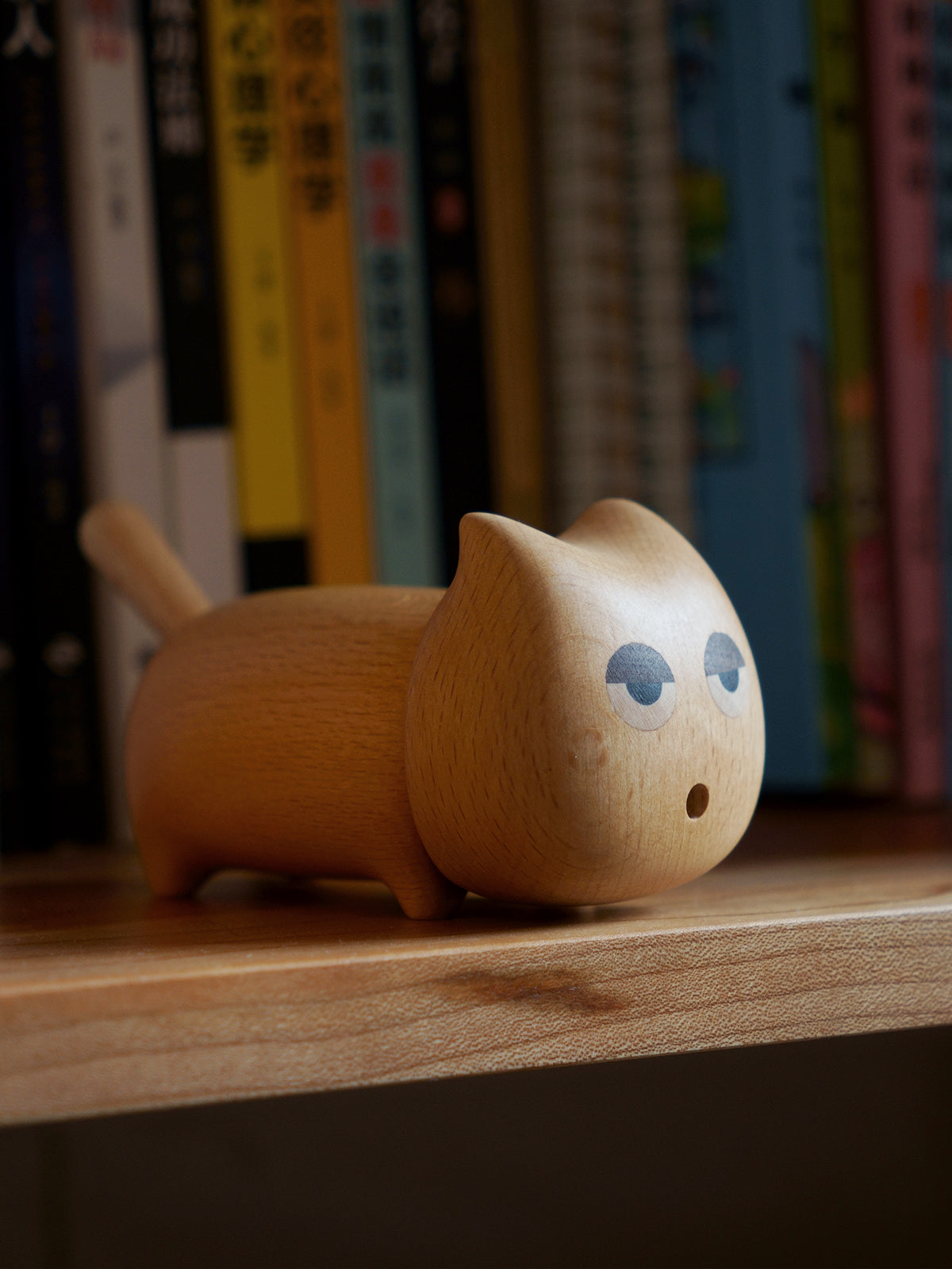 Cute Wooden Cat Toothpick Holder, Novelty Animal - Shaped Toothpick Dispenser