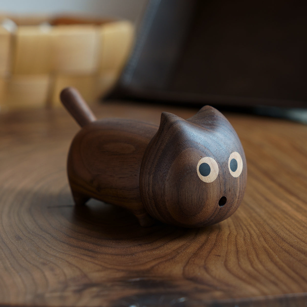 Cute Wooden Cat Toothpick Holder, Novelty Animal - Shaped Toothpick Dispenser