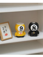 Billiard Ball - Shaped Pen Holder & Ashtray, 2 - in - 1 Desk Organizer Decor