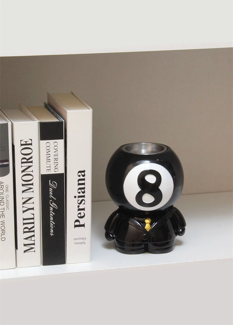 Billiard Ball - Shaped Pen Holder & Ashtray, 2 - in - 1 Desk Organizer Decor