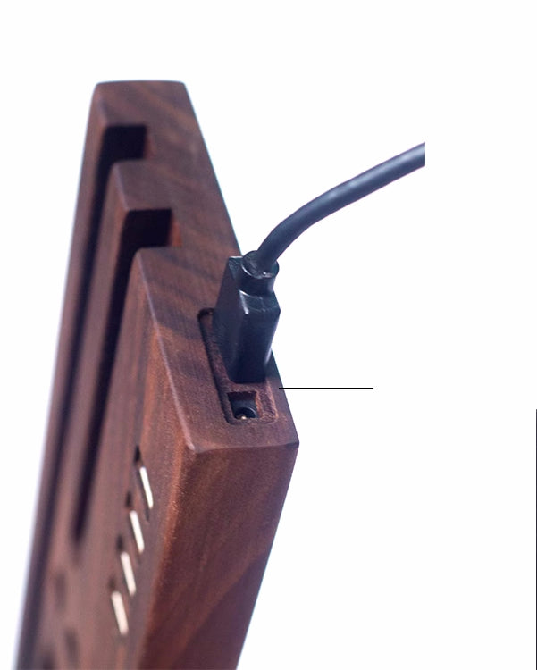 Wooden Desk Organizer with USB Hub & Phone Stand, Multi - Functional Desktop Storage Station