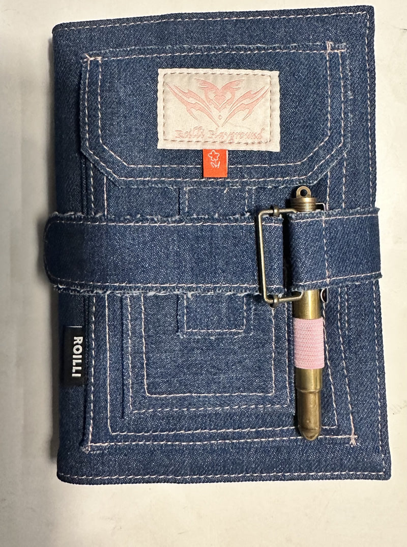 Handmade Denim Junk Journal, Unique Scrapbook for Memory Keeping