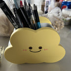 Cute Cloud Resin Pen Holder – Smiling Desk Organizer for Pens, Pencils