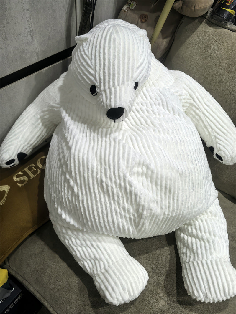 Corduroy Bear Plush Toys - Brown Bear and White Polar Bear Stuffed Animals