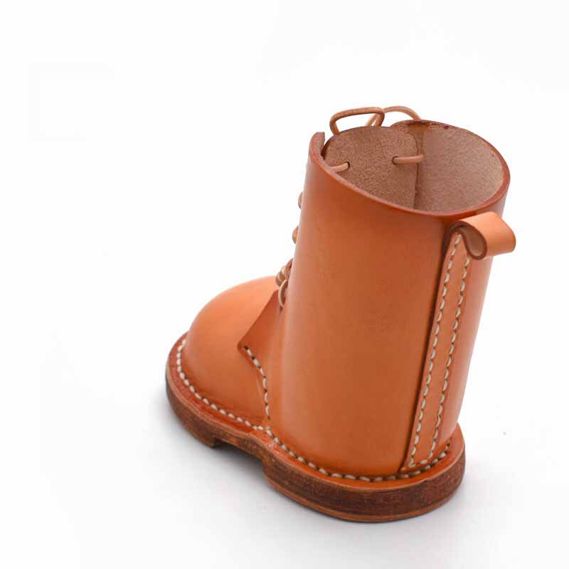 Cowhide Leather Boot - Shaped Pen Holder, Unique Desk Organizer